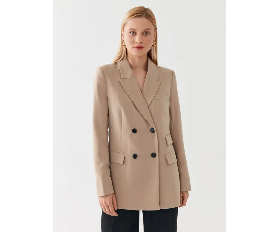 obrazek 1 Bruuns Bazaar Marynarka Brassica Linda BBW3307 Beżowy Regular Fit