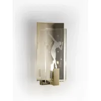 Picture Beautiful wall lamp in brass and clear Italian crystal - Il Paralume Marina