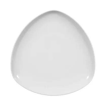 Zdjęcie Biały trójkątny talerz obiadowy 25,5 cm w stylu nowoczesnym - Seltmann Weiden