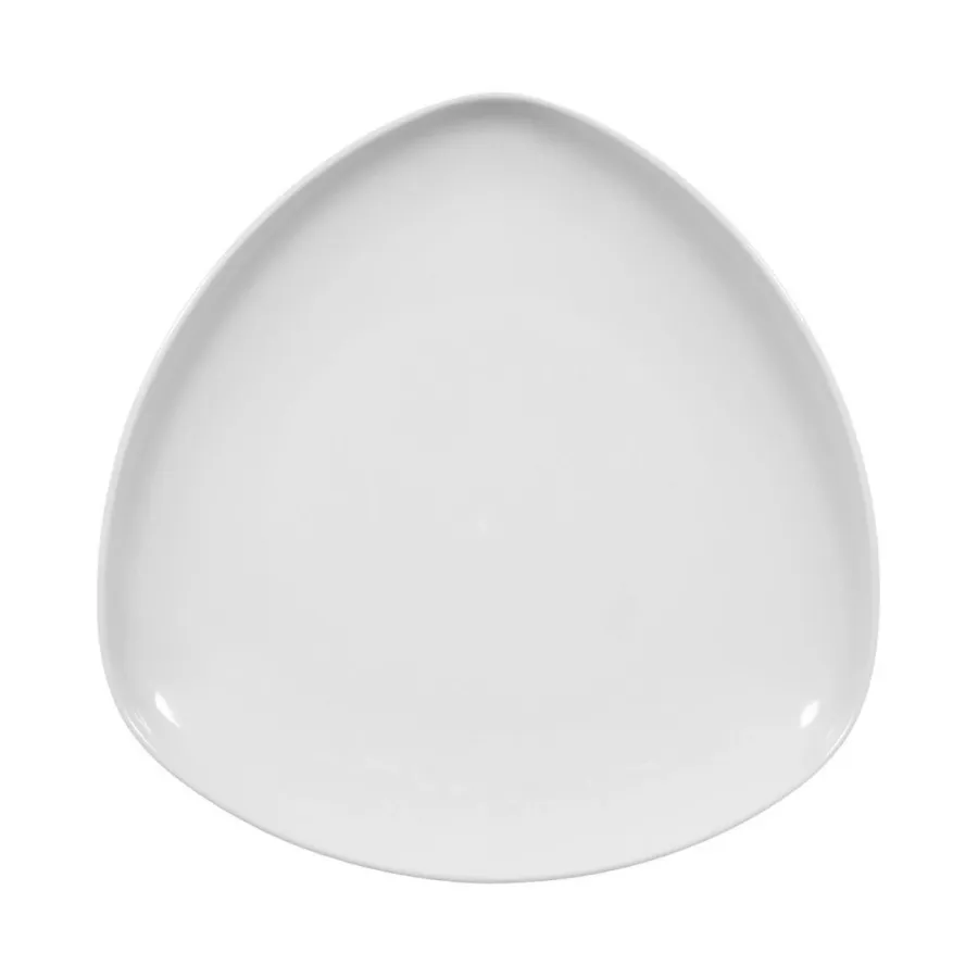 obrazek 1 Biały trójkątny talerz obiadowy 25,5 cm w stylu nowoczesnym - Seltmann Weiden