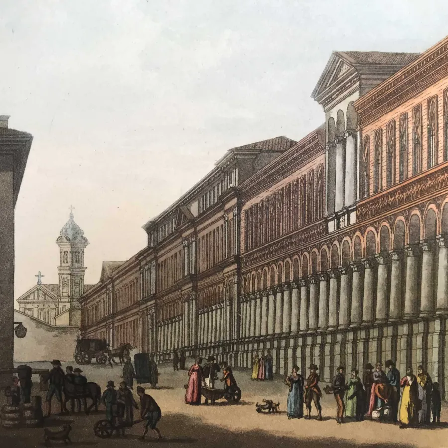 obrazek 3 Widok na Ospedale Maggiore w Mediolanie z lat 1820/1821