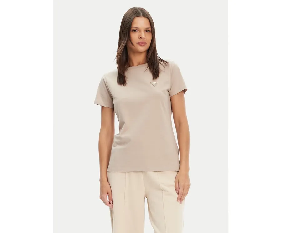 obrazek 1 Guess T-Shirt V4YI09 J1314 Beżowy Regular Fit