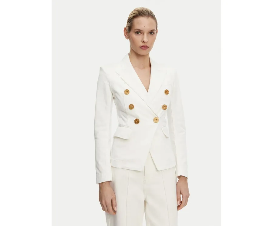 obrazek 1 Balmain Marynarka DF1SG170DB69 Biały Slim Fit