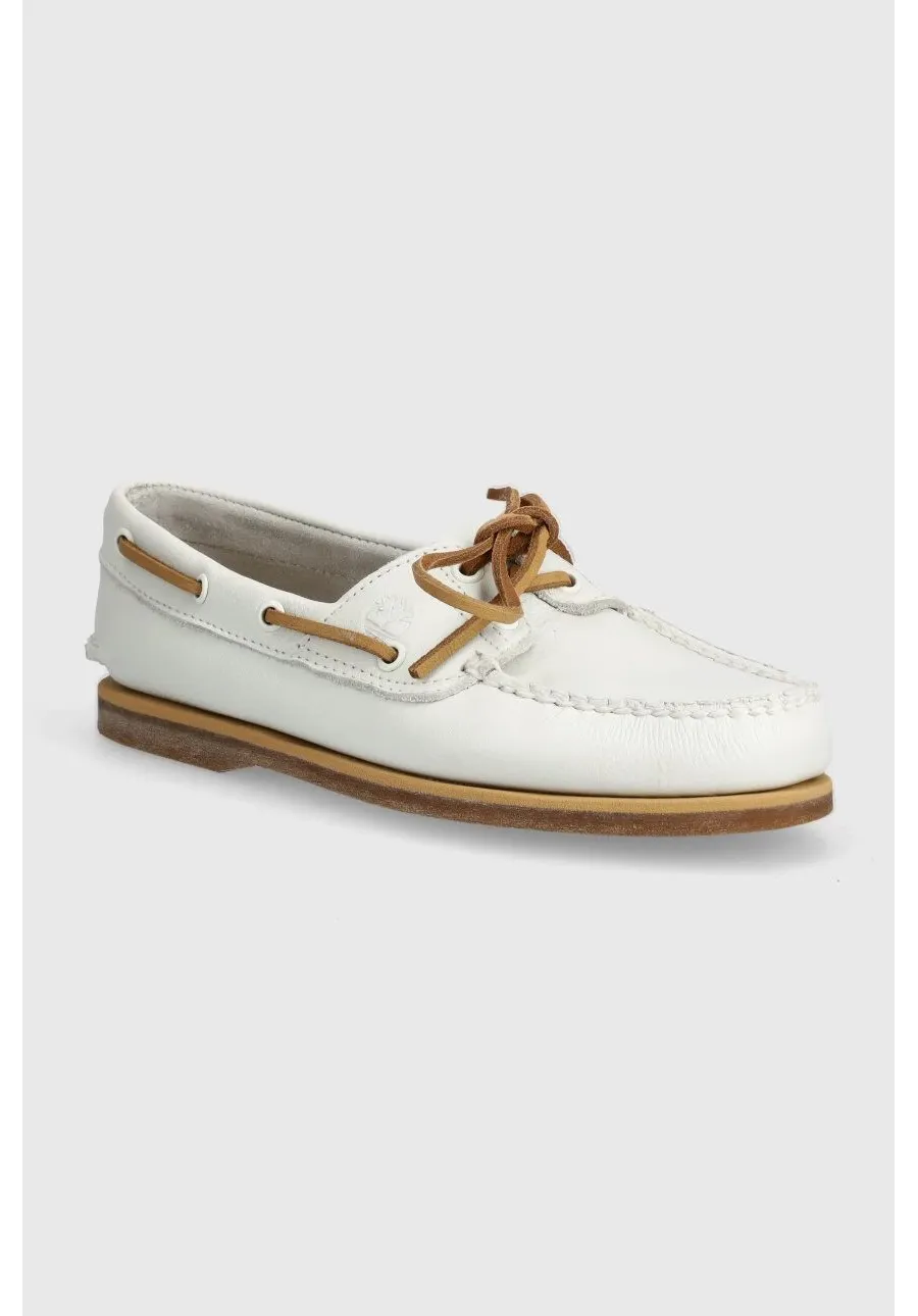 obrazek 1 Timberland mokasyny skórzane Classic Boat męskie kolor biały TB0A412XEM21