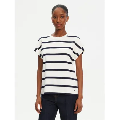 Zdjęcie Tommy Hilfiger T-Shirt Gold Button WW0WW45628 Granatowy Regular Fit