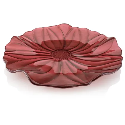 Picture Italian stylish Magnolia plate in pearl red - IVV