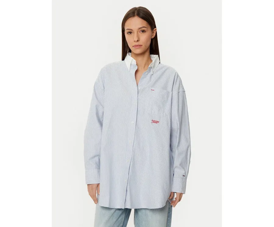 obrazek 1 Tommy Jeans Koszula DW0DW20209 Niebieski Oversize