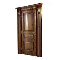 Picture Unique antique Italian doors with a natural wood finish