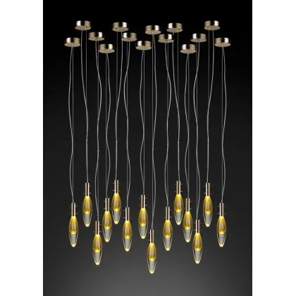 Zdjęcie Designerska lampa wisząca ze szkła Murano wykonana techniką „rozproszonego szkła” – Il Paralume Marina