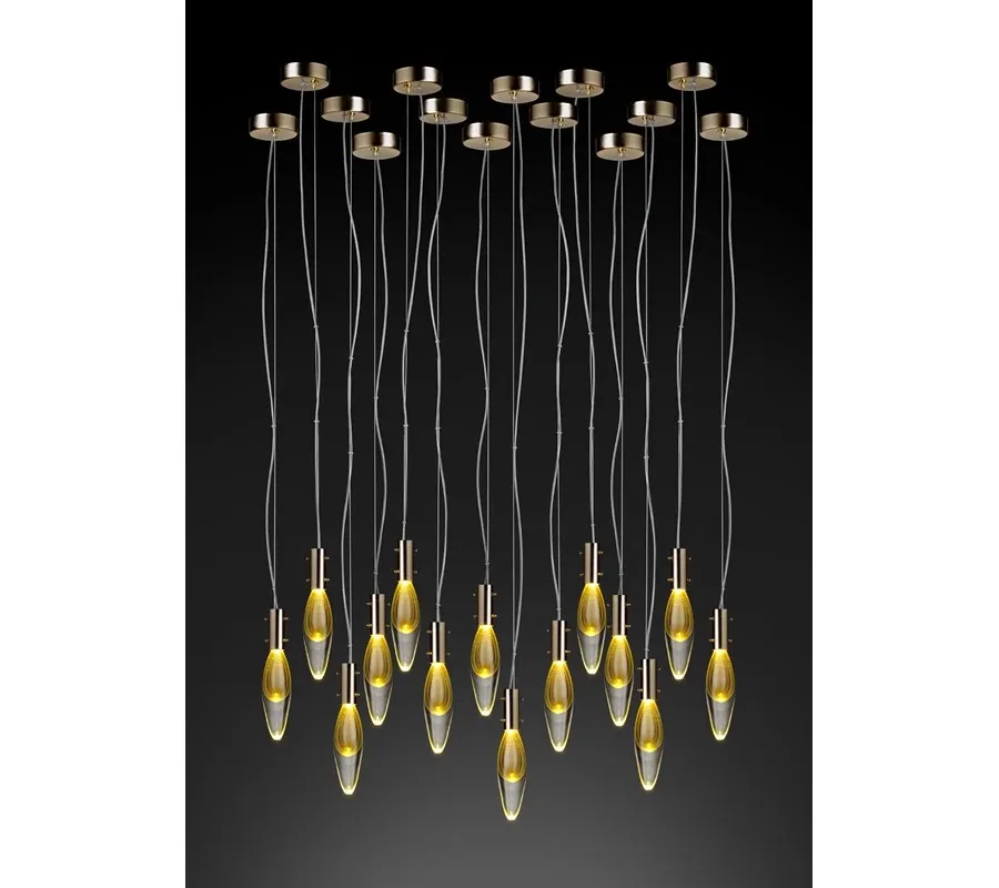 obrazek 1 Designerska lampa wisząca ze szkła Murano wykonana techniką „rozproszonego szkła” – Il Paralume Marina