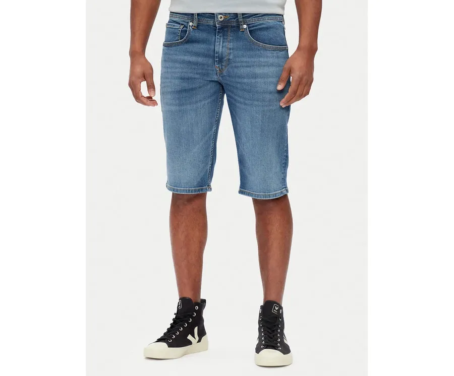 obrazek 1 Pepe Jeans Szorty jeansowe Cash PM801081 Niebieski Straight Fit