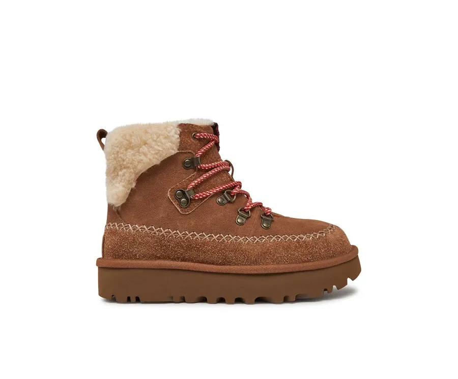 obrazek 1 Ugg Śniegowce W Classic Alpine Lace Up 1158271 Brązowy