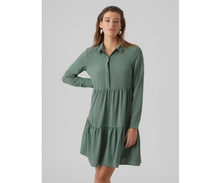 obrazek 1 Vero Moda Sukienka codzienna Inge 10293730 Zielony Regular Fit