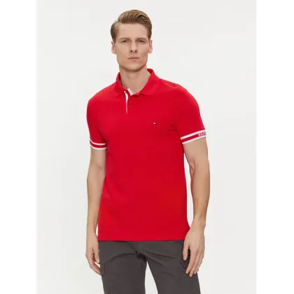 Zdjęcie Tommy Hilfiger Polo Monotype MW0MW34737 Czerwony Slim Fit