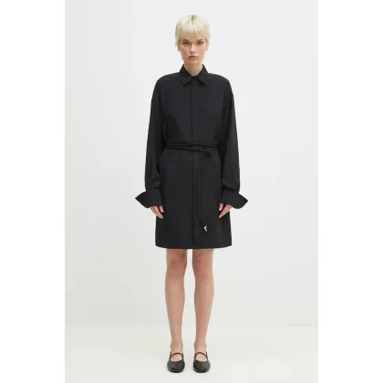 Zdjęcie Sportmax sukienka jedwabna Eolie kolor czarny mini prosta 2512221031600