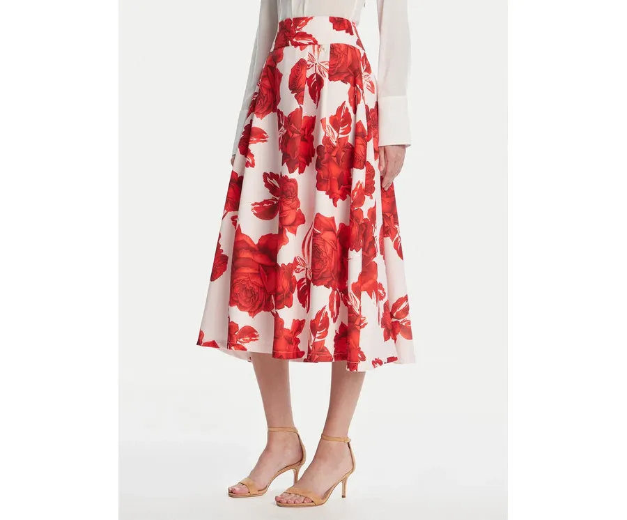 obrazek 1 ARTIGLI Spódnica midi ACGO002398 325 Czerwony Regular Fit