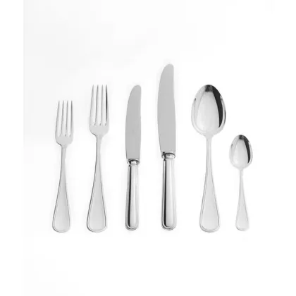 Zdjęcie Luksusowy włoski 6-elementowy zestaw sztućców ze srebra – Pampaloni
