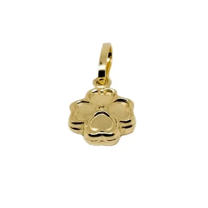 Zdjęcie Błyszcząca zawieszka w kształcie czterolistnej koniczyny z obwódką o wymiarach 10x10mm.