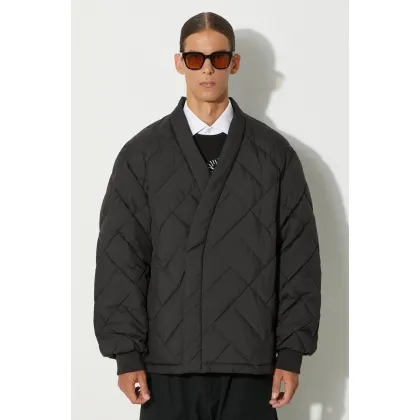 Zdjęcie Kenzo kurtka puchowa Weave Down Kimono męska kolor czarny przejściowa oversize FE65MA1459NL.99