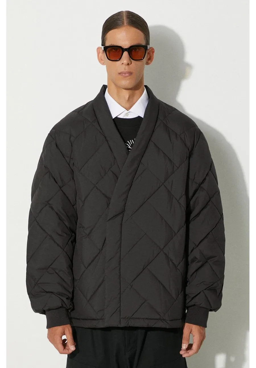 obrazek 1 Kenzo kurtka puchowa Weave Down Kimono męska kolor czarny przejściowa oversize FE65MA1459NL.99