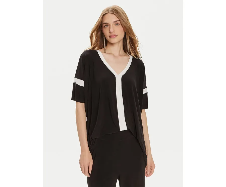 obrazek 1 Joseph Ribkoff Bluzka 241125 Czarny Relaxed Fit