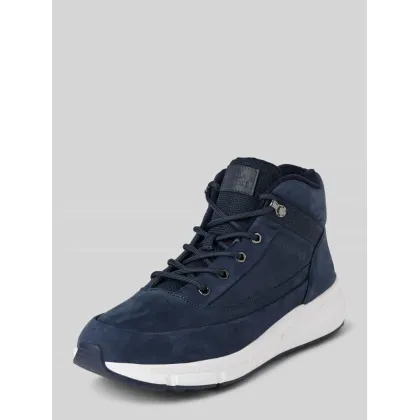 Zdjęcie Sneakersy skórzane z naszywką z logo model ‘WARM NUBUCK’