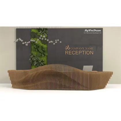 Zdjęcie Designerska lada recepcyjna ze sklejki