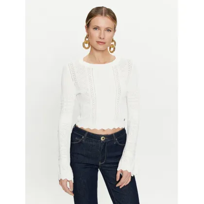 Zdjęcie Guess Sweter Adaline W4GR08 Z2U00 Écru Regular Fit