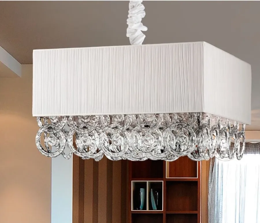 obrazek 1 Wyrafinowany biały żyrandol do salonu - Euro Lamp Art