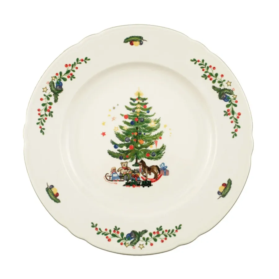 obrazek 1 Duży porcelanowy okrągły płaski talerz 30 cm ze świątecznym motywem - Seltmann Weiden