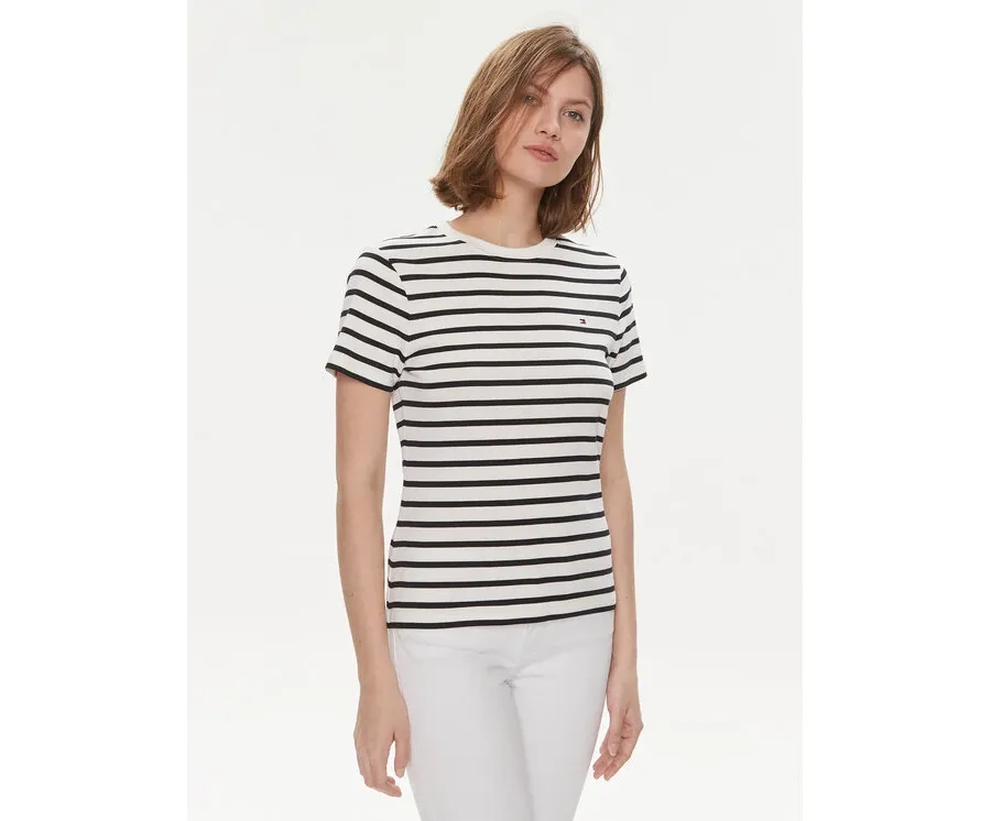 obrazek 1 Tommy Hilfiger T-Shirt New Cody WW0WW40587 Écru Slim Fit