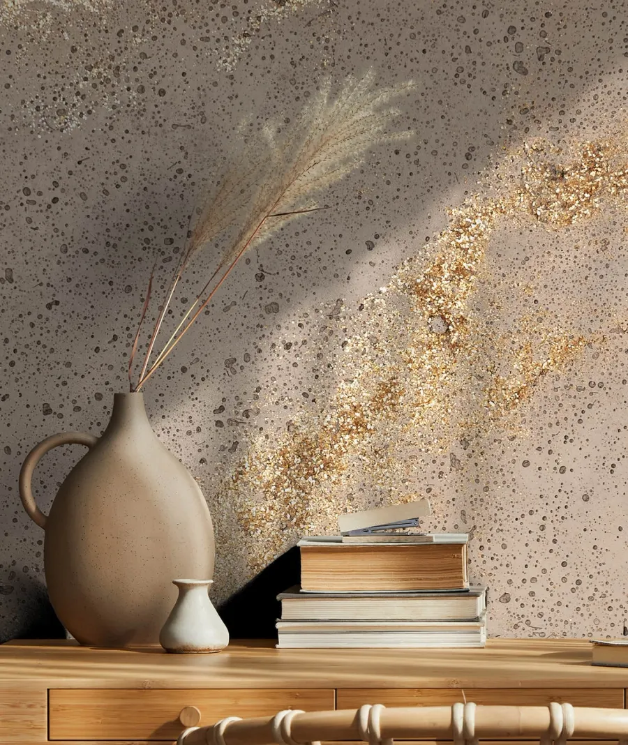 obrazek 1 100x50 cm DS - (cappuccino, złote kruszywo) - płyta beton architektoniczny ultralekka