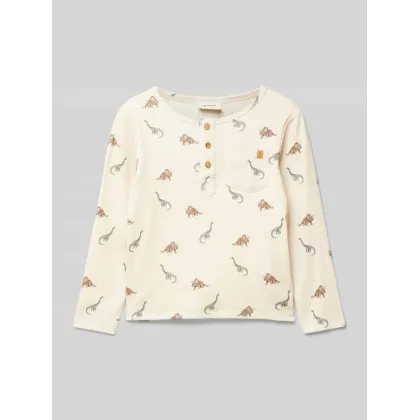 Zdjęcie Bluzka z długim rękawem z dekoltem serafino model ‘GIO BON’