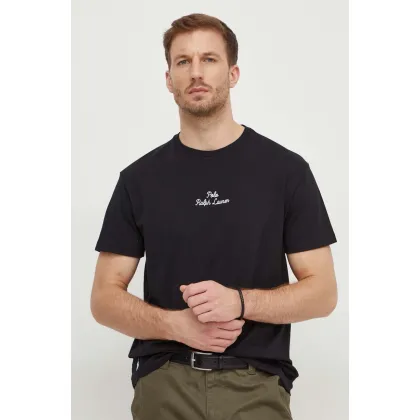 Zdjęcie Polo Ralph Lauren t-shirt bawełniany męski kolor czarny gładki
