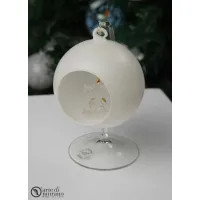 Zdjęcie Luksusowa włoska bombka ze stojakiem - szkło Murano