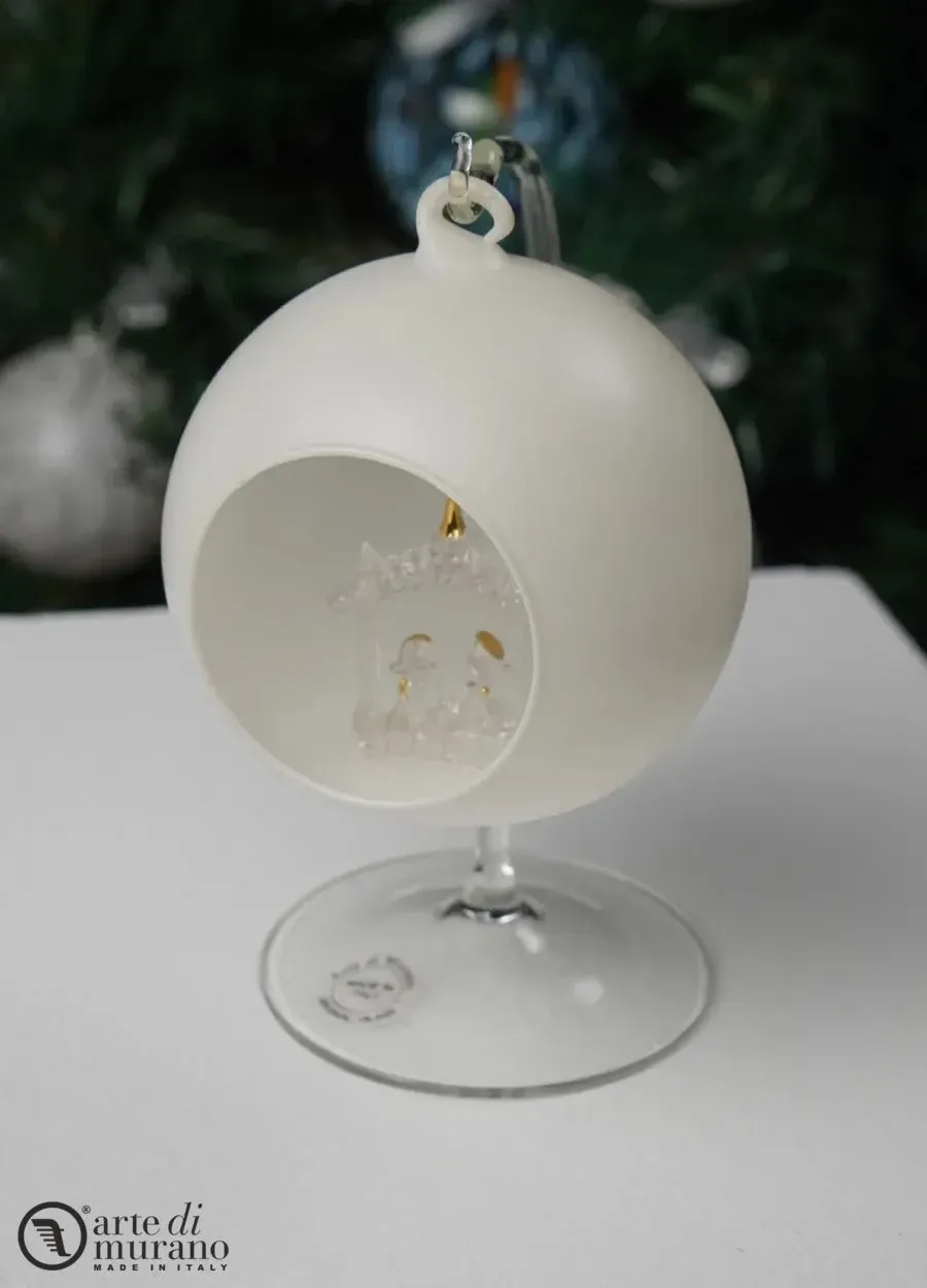 obrazek 1 Luksusowa włoska bombka ze stojakiem - szkło Murano