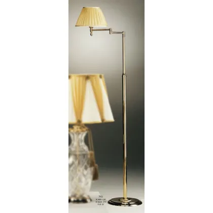 Zdjęcie Stylowa lampa podłogowa Bridge z jedwabnym kloszem – Il Paralume Marina