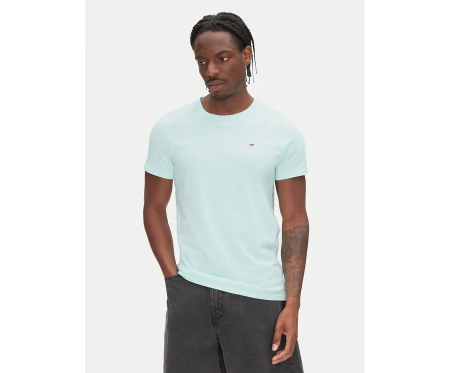 obrazek 1 Tommy Jeans T-Shirt DM0DM04411 Zielony Slim Fit