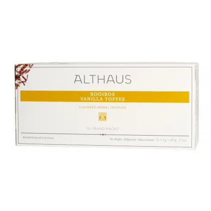 Zdjęcie Althaus - Rooibos Vanilla Toffee Grand Pack - Herbata 15 dużych saszetek ALTHAUS