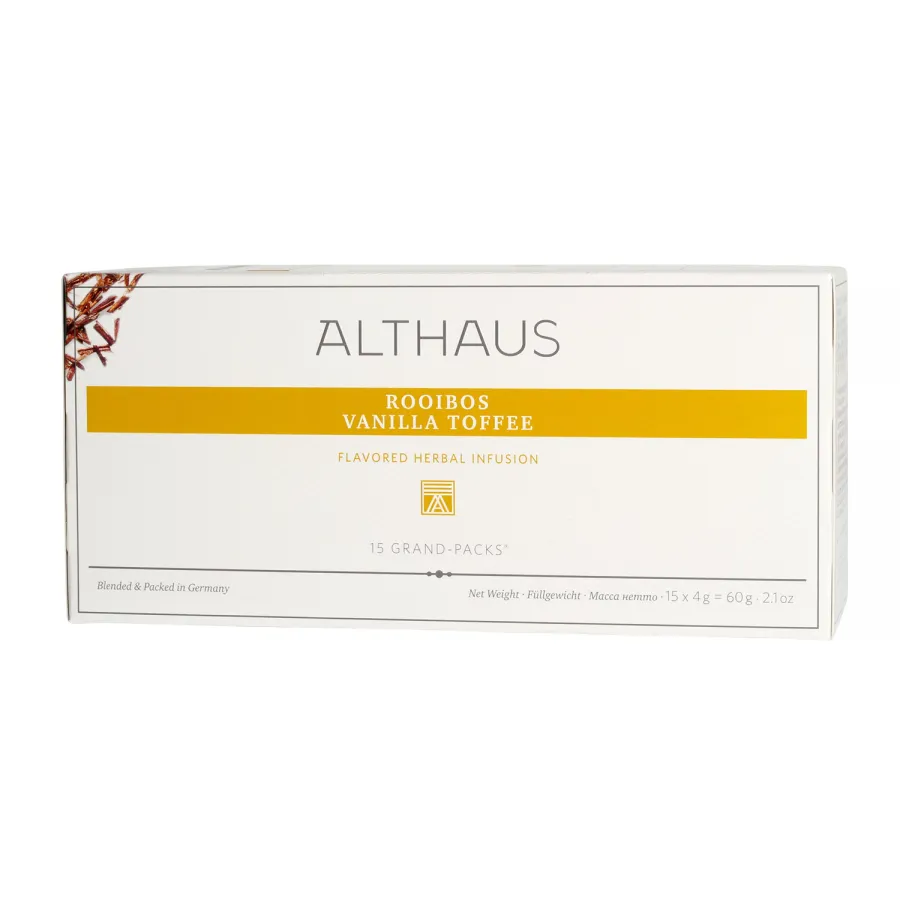 obrazek 1 Althaus - Rooibos Vanilla Toffee Grand Pack - Herbata 15 dużych saszetek ALTHAUS