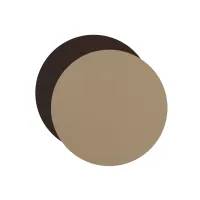 Zdjęcie Okrągła podkładka na stół Ø35 cm z naturalnej skóry w kolorze cappuccino i czekoladowym