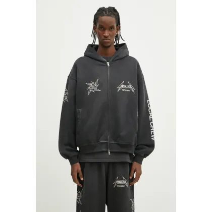 Zdjęcie Represent bluza bawełniana Metallica 40 Year Anniversary Zip-Thru Hoodie męska kolor czarny z kapturem wzorzysta MLM4370.230