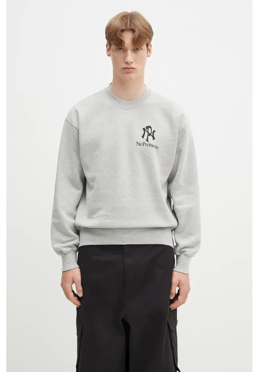 obrazek 1 No Problemo bluza NYP Sweatshirt męska kolor szary z nadrukiem NP2000603