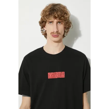 Zdjęcie Maharishi t-shirt bawełniany Hanko Organic Printed T-Shirt męski kolor czarny z nadrukiem 1085.BLACK