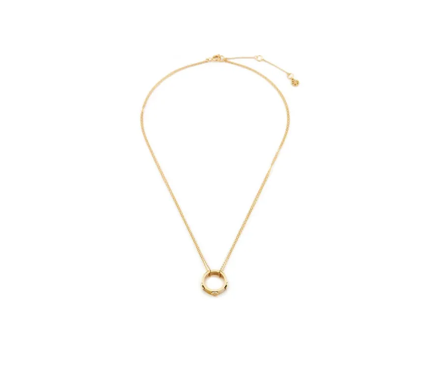 obrazek 1 Tory Burch Naszyjnik Miller Stud Circle Pendant 160172 Złoty