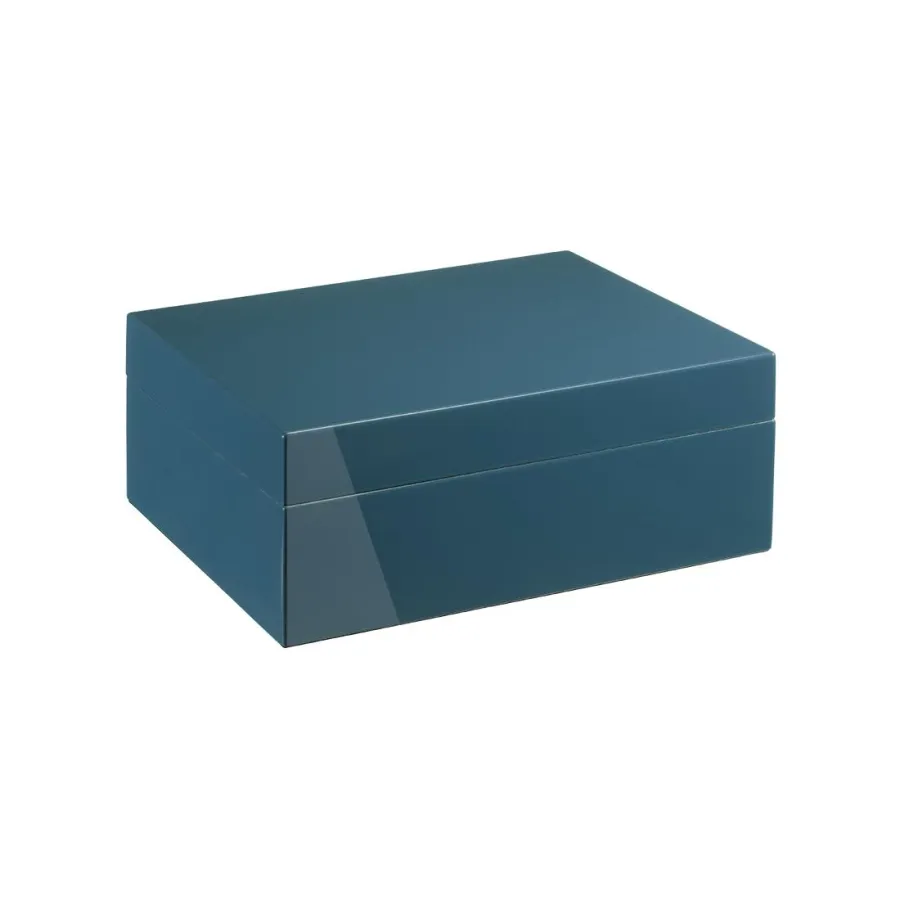 obrazek 1 Cedrowy humidor na cygara w kolorze niebieskim