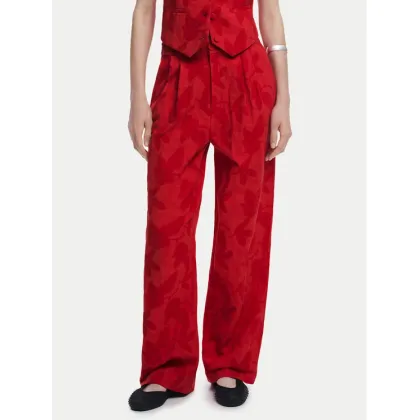 Zdjęcie Desigual Spodnie materiałowe Suitrojo 25SWPW33 Czerwony Straight Fit