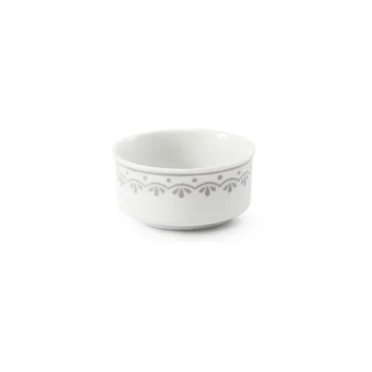 Zdjęcie Porcelanowa solniczka zdobiona szarym motywem - Leander