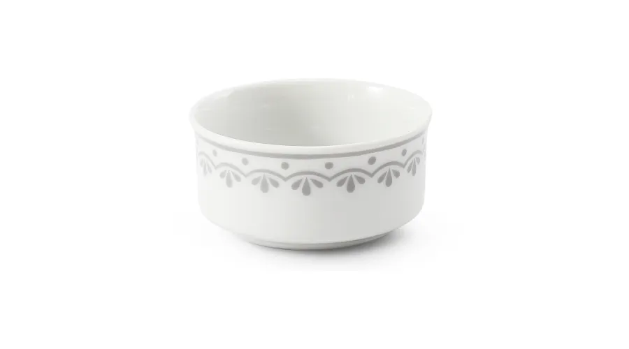 obrazek 1 Porcelanowa solniczka zdobiona szarym motywem - Leander