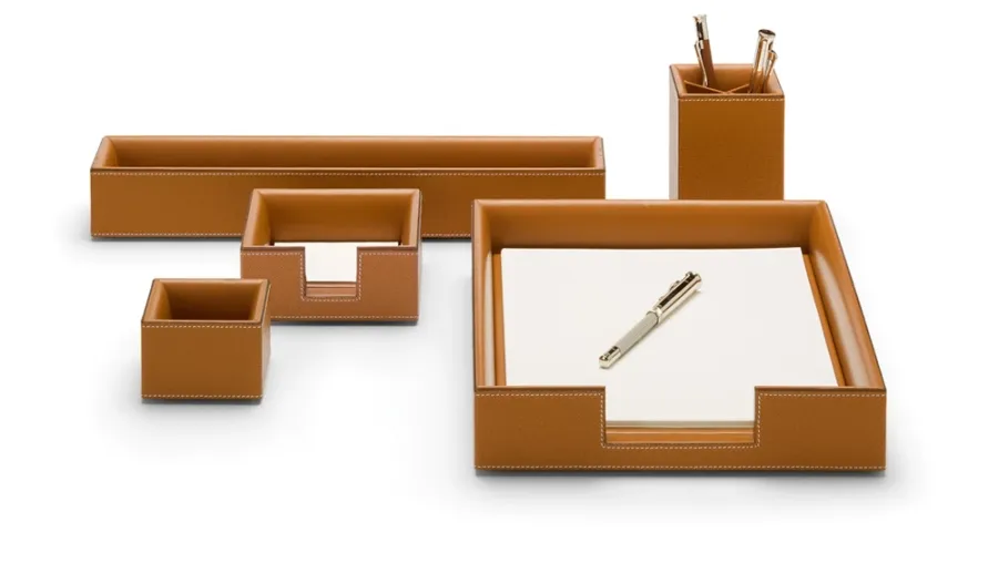 obrazek 4 Przybornik na drobiazgi w eleganckiej brązowej skórze - Graf von Faber-Castell